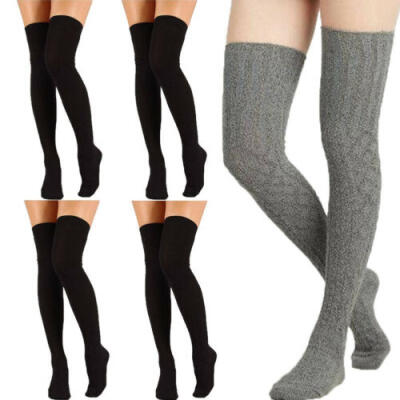 

Women Winter Warm Cable Knit Over knee Long Boot Thigh-High Soft Socks Leggings