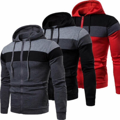 

Mens Warm Hoodie Hooded Sweatshirt Coat Jacket Outwear Jumper Winter Sweater