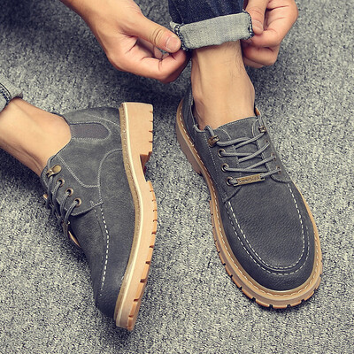 

Male Martin shoes wild England wind tool Martin shoes mens wild retro Martin boots low to help casual big scalp Martin shoes