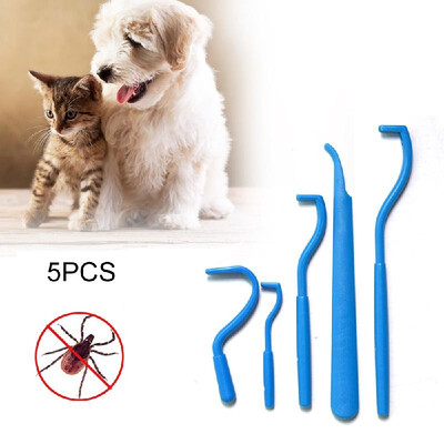 

Tick Remover Tool Pet Flea Clip Lice Twister Remover 5PCS Scratching Hook Pet Comb Tool