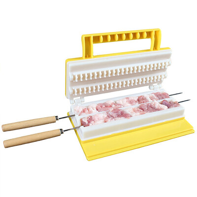 

Outdoor camping BBQ Brochettes Maker Double Single Row Meat Skewer Machine Barbecue Tools Outdoor Kitchen Accessories