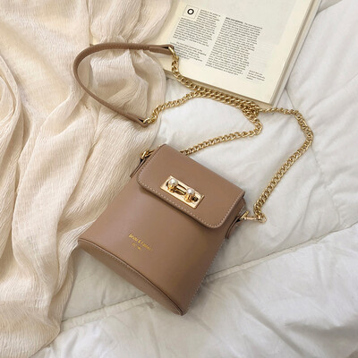 

Net red small bag 2019 new wave French small foreign gas bucket bag Messenger bag female wild ins chain bag