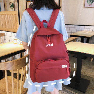 

Ins wind bag female college students Korean version of high school junior high school junior high school girls simple Joker backpa