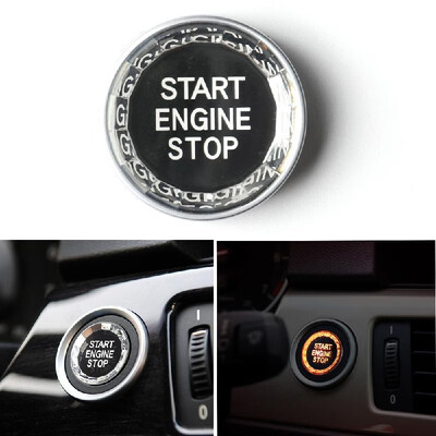 

New Style Crystal Car Start Stop Engine Switch Button Cover Power Ignition Fit for BMW 1 3 5 6 Series X1 X2 X3 X5 X6 Carbon Fiber
