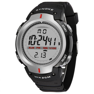 

SYNOKE Mens Large Dial Digital Watch Waterproof Outdoor Sports Watch