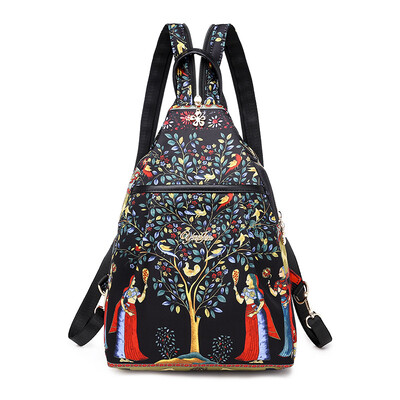 

Backpack 2019 Korean version of waterproof color handbags