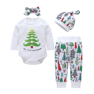

Infant Newborn Baby Boys Girls Christmas XMAS Letter Romper Pants Outfits Set