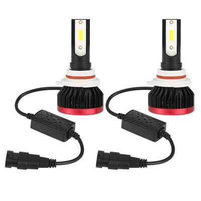 

9005 P6 2PCS Led Cob LED Chip Car Headlamp 50W 6500K White Light 10000LM Car Bulb Fog Light Black