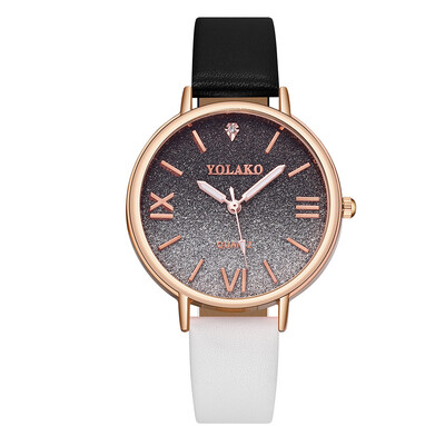 

Fashion Women Watches RhinestoneScale Dial Ladies Quartz Wristwatch Multicolor Leather Strap Business Clock Montre Femme50