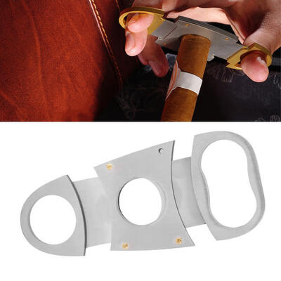 

Greensen Portable Stainless Steel Pocket Double Blade Cigar Cutter Knife Scissors