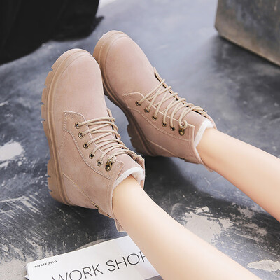 

The new autumn&winter 2018 Martins womens shoes English wind student shoes Korean version of wild ins snow boots