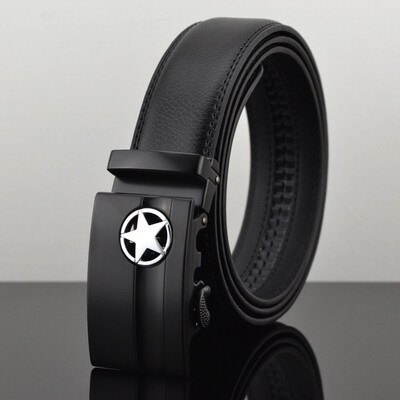 

xsby Automatic Buckle Belt Leather Belt New Mens Business Leather Casual Belt Belt