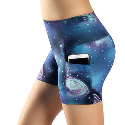 

Tailored Womens Yoga Shorts Basic High Waisted Side Pocket Short Sport Pants