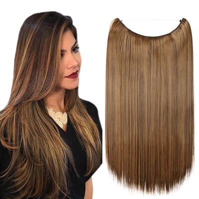 

Miracle Translucent Invisible Wire Fish Line on Clip in Hair Extensions 20-24 Inch Straight Wavy Curly Synthetic Hairpieces