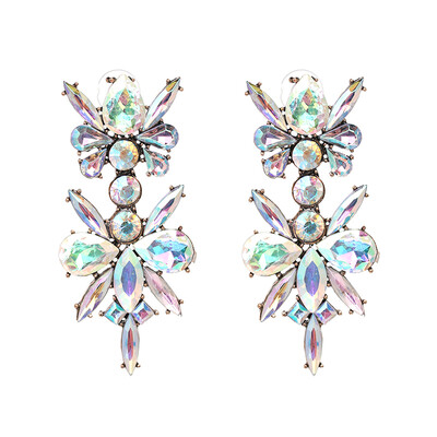 

HOT Sale Fashion Trendy Jewelry Big Crystal Dangle Drop Earrings Colorful Geometric Earrings For Women Wholesale J50161