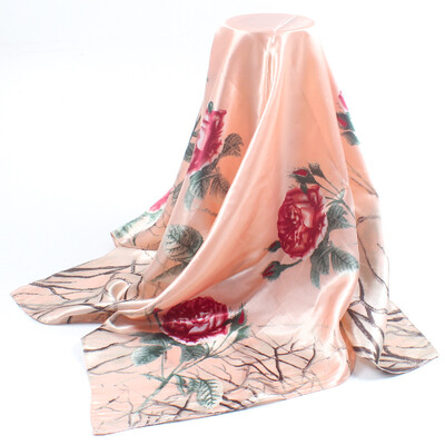 

New printing simulation silk satin scarf Scarf scarf 90cm shawl manufacturers wholesale a generation