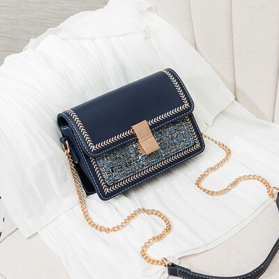 

Autumn&winter hair tweed chain lady on the tide feeling one shoulder slant bag fashion ins