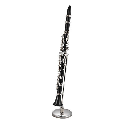 

Mini Clarinet Model Exquisite Desktop Musical Instrument Decoration Ornaments Musical Gift with Delicate Box