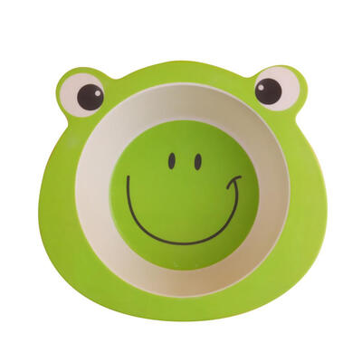

Portable Baby Feeding Bowl Bamboo Fiber Kids Cartoon Children Tableware