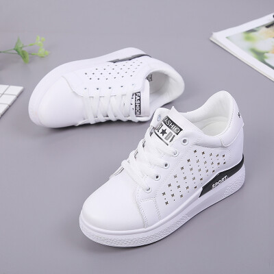 

Small white tide shoes female 2019 summer summer new style increase high wild autumn shoes breathable casual increase white shoes autumn