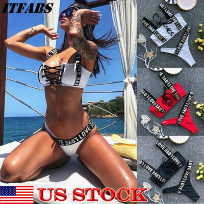 

2019 Women Summer Swimwear Bikini Set Push-up Padded Bra Bathing Suit Swimsuit