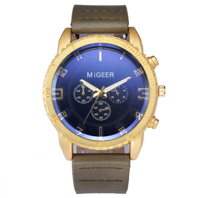 

〖Follure〗MIGEER High-End Fashion Mens Stainless Steel Watch Analog Alloy Quartz Watch