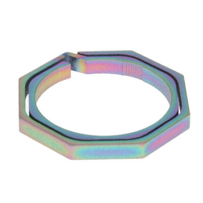 

30mm Titanium TC4 Ti Key Chain Ring EDC Buckle Keychain Octagon Keyring