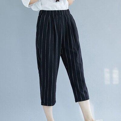 

Tailored Fashion Pants Women Casual Pants Womens Striped Slim Straight Leg