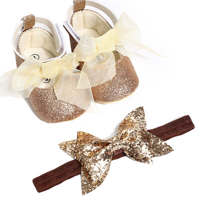 

Baby Hairband Girl Shoe Casual Shoes Sneaker Anti-slip Soft Sole Toddler Shoes