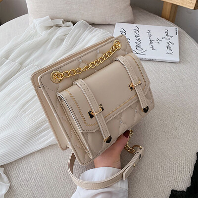 

Lingge chain bag chic net red casual small square bag new 2019 popular womens shoulder bag messenger bag