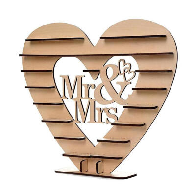 

1set Wooden Heart Love Candy Chocolate Stand Wedding Banquet Display Shelf