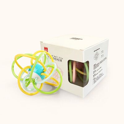 

Gb good child hand catch ball children hand catch toy baby teether molar stick baby hand catch bite ball green