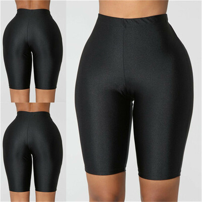 

Womens Stretch Biker Bike Shorts Workout Spandex Leggings Knee Length