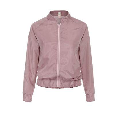 

Toponeto Women Only Queen Print Satin Bomber Long Sleeve Zipper Jacket Coat