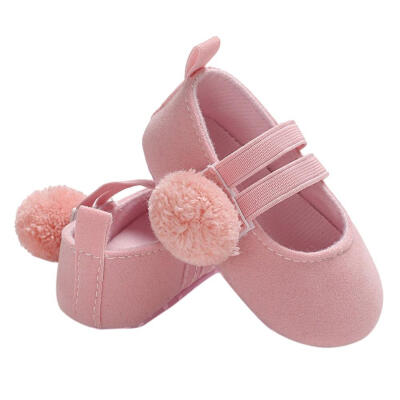 

Toddler Baby Girl Soft Plush Princess Shoes cute pom shoes Infant Prewalker New Born Baby Shoes for 0-18M girls