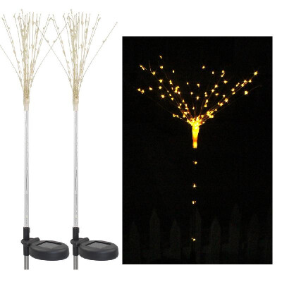 

2 Pack Solar Fireworks Tree Lights With Light Sensor 100-LEDs DIY Shape Multi Color Garden Decorative Lawn Light Pathway Lamp