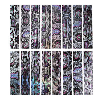 

16pcsset Manicure Glitter Snake Print Nail Stickers Nails Art Decor Decals