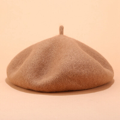 

Tailored Fashion Women Stretch Beret Hat Retro wool Pure Color Head Scarf Wrap Hat Cap