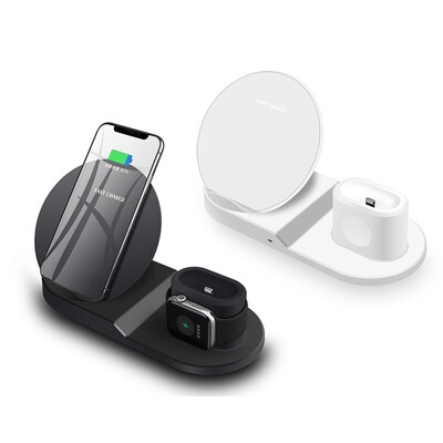 

3 in 1 Wireless Charging Station USB Fast Charge Stations Phone Holder for IWatch Iphone Airpods
