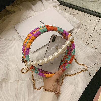 

Summer personality transparent handbag bag female 2019 new Korean version of the wild single shoulder slung fashion chain small round bag
