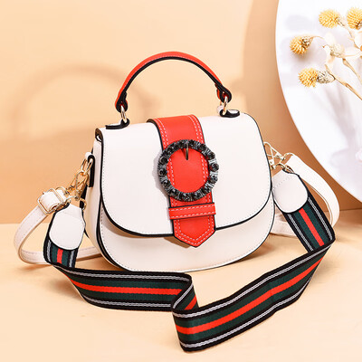 

Summer popular small bag female contrast round drill foreign gas messenger bag ck sweet girl texture portable