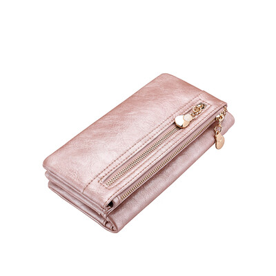 

LOVEVOOK women fashion women double zipper wallet artificial leather women black card holder famale clutch purse coin purse