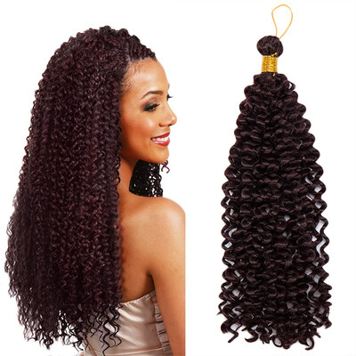 

14 Inches Hair Extensions Water Wave Synthetic Crochet Wavy Braiding Hair Weave With Low Price