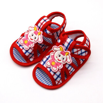 

Newborn Baby Boy Girl Summer Cartoon Animal Sandals Soft Sole Outdoor First Walker Shoes