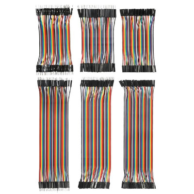 

240pcs Breadboard Jumper Wires Ribbon Cables Kit Multicolored 80 Pin MM 80 Pin MF 80 Pin FF 10cm20cm