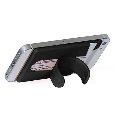 

Silicone Wallet Mobile Smart Adhesive Sleeve Card Holder for Phone with Stand