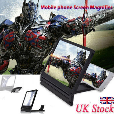 

8 Portable 3D Video Enlarge Smartphone Screen Magnifier Amplifier Universal UK