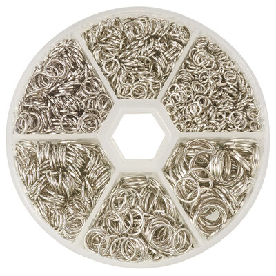 

PH PANDAHALL 1 Box 4 5 6 7 8 10mm Iron Jump Rings for Earring Bracelet Necklace Jewelry Making