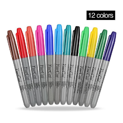 

12 colors Tattoo Marker Pen Waterproof Tattoo Pens Quick-Drying Tattoo Pen Marking Skin Design Tattoo