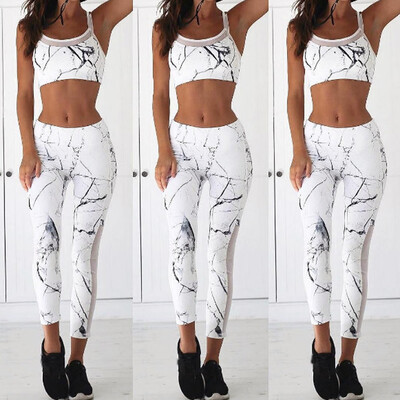 

Roseonmyhand 2Pcs Women Ladies Tracksuit Tank Tops Pants Sets Sport Wear Casual Suit